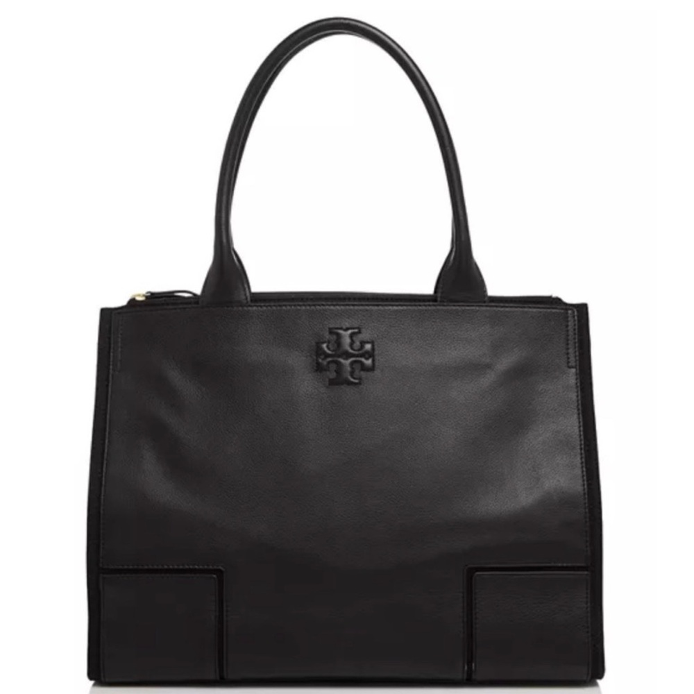 Tory Burch Black Leather Tote Bag